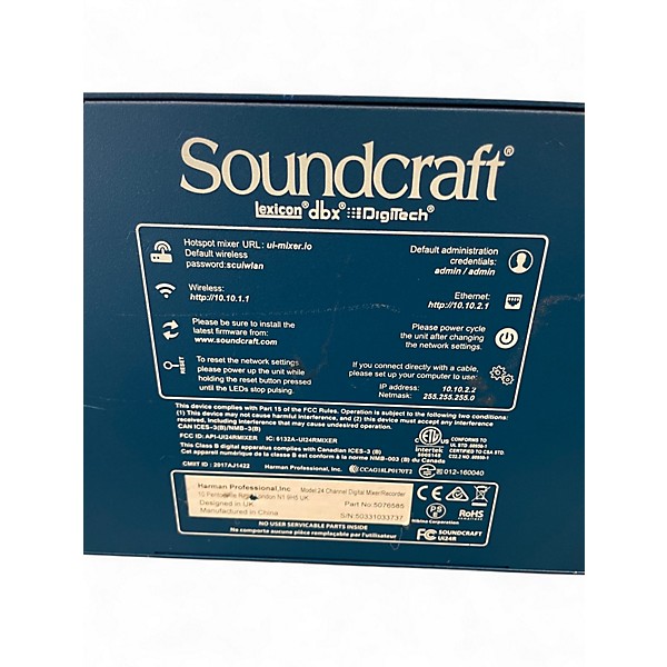 Used Soundcraft Ui24R Digital Mixer