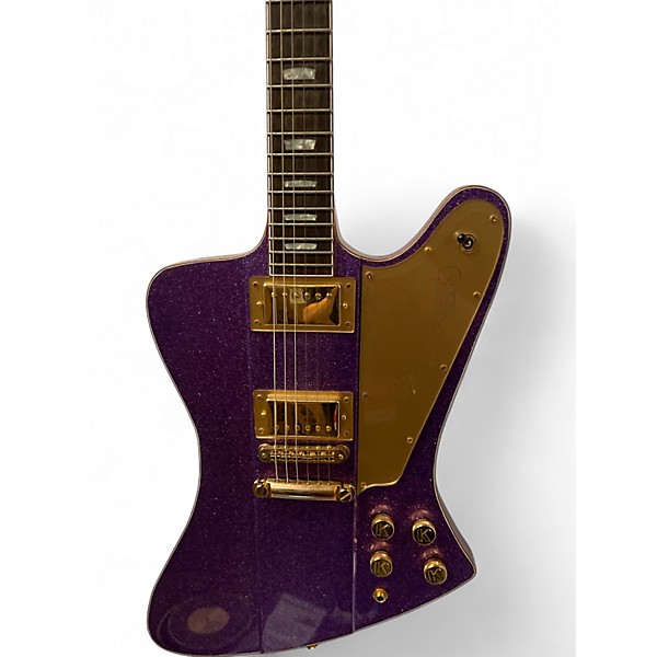 Used Kauer Guitars BANSHEE Amethyst Purple Sparkle Solid Body Electric Guitar
