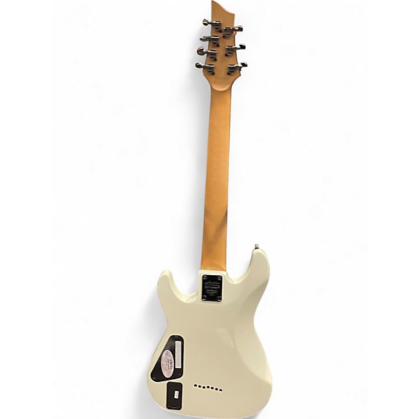 Used Schecter Guitar Research Demon 7 String Arctic White Solid Body Electric Guitar