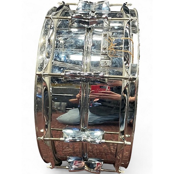 Used Yamaha 6.5X14 Stage Custom Snare Metallic Silver Drum