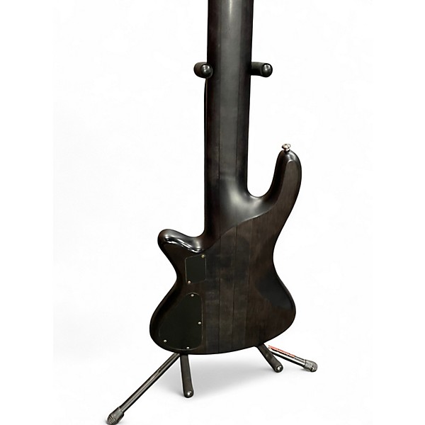Used Schecter Guitar Research Stiletto Studio 6 String Black Electric Bass Guitar