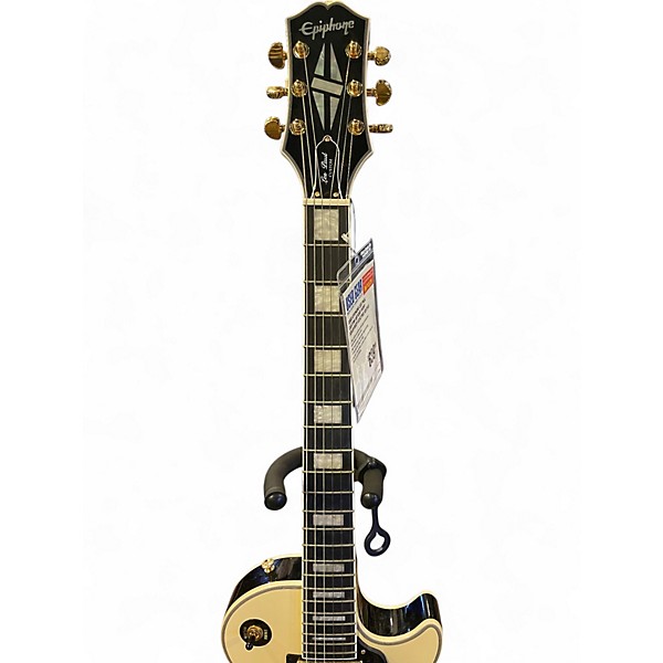 Used Epiphone Les Paul Custom Antique Ivory Solid Body Electric Guitar