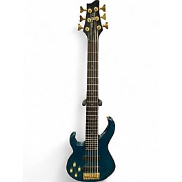 Used Brice 6 STRING HH Blue Electric Bass Guitar