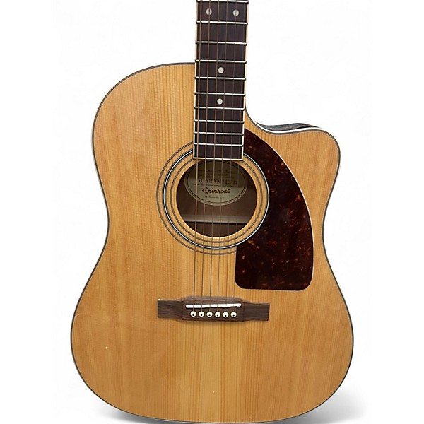 Used Epiphone AJ220SCE Natural Acoustic Electric Guitar