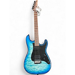 Used Schecter Guitar Research TRADITIONAL PRO Trans Blue Solid Body Electric Guitar