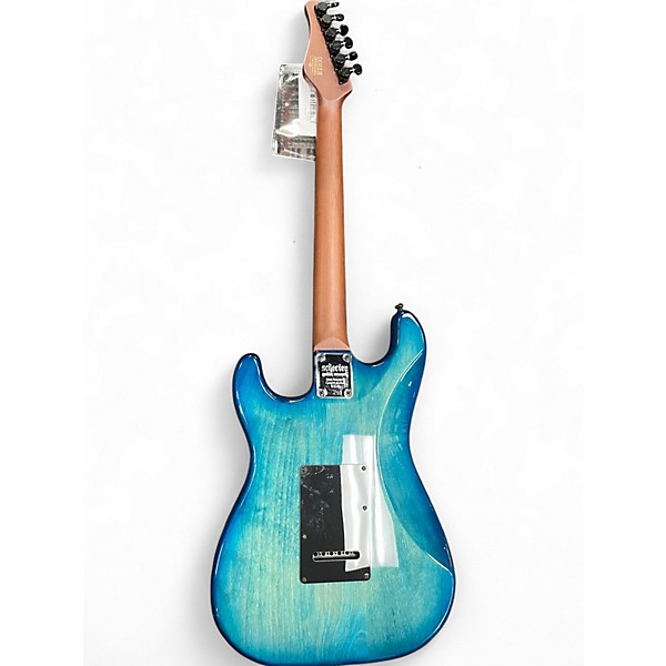 Used Schecter Guitar Research TRADITIONAL PRO Trans Blue Solid Body Electric Guitar