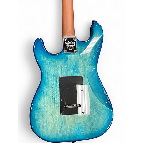 Used Schecter Guitar Research TRADITIONAL PRO Trans Blue Solid Body Electric Guitar