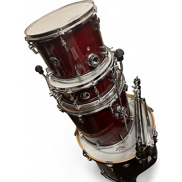 Used SONOR 4 Piece SESSION SERIES NORTH AMERICAN MAPLE Cherry Drum Kit