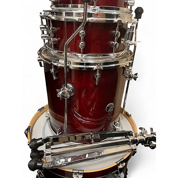 Used SONOR 4 Piece SESSION SERIES NORTH AMERICAN MAPLE Cherry Drum Kit