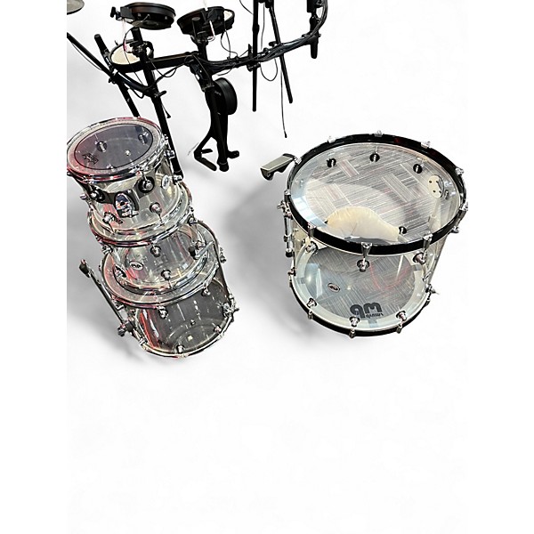 Used DW 4 Piece Design Series Acrylic clear Drum Kit