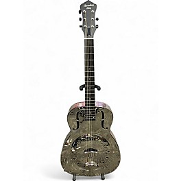 Used Recording King RM-997-H Chrome Silver Resonator Guitar