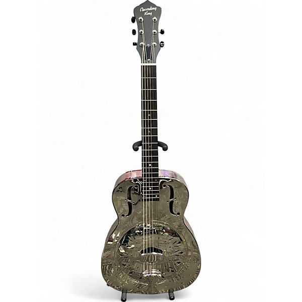 Used Recording King RM-997-H Chrome Silver Resonator Guitar