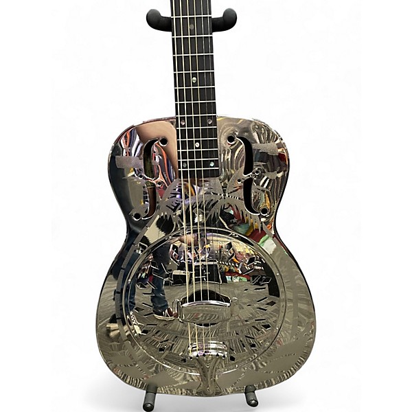 Used Recording King RM-997-H Chrome Silver Resonator Guitar