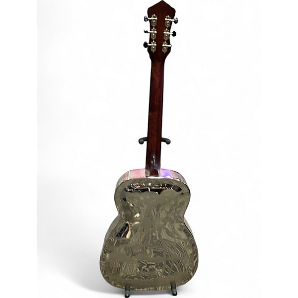 Used Recording King RM-997-H Chrome Silver Resonator Guitar