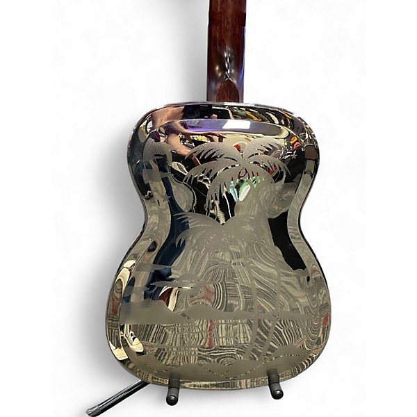 Used Recording King RM-997-H Chrome Silver Resonator Guitar