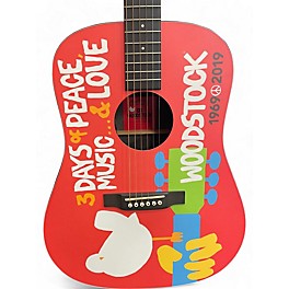 Used Martin DX Woodstock Printed Acoustic Electric Guitar