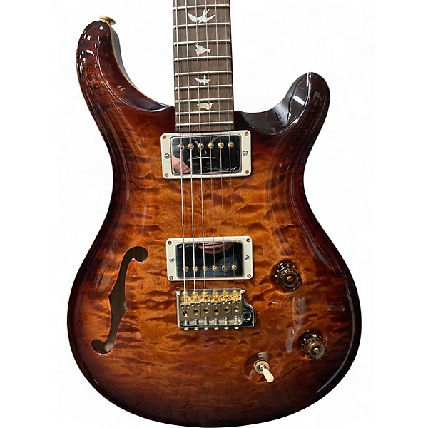 Used 2020 PRS WOOD LIBRARY CUSTOM 22 SEMI HOLLOW BLACK GOLD Hollow Body Electric Guitar