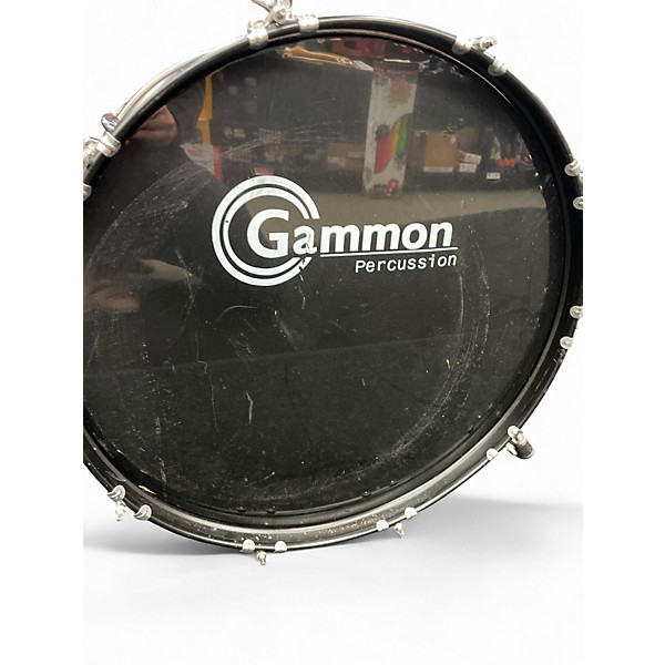 Used Gammon Percussion 4 Piece DRUM KIT Black Drum Kit