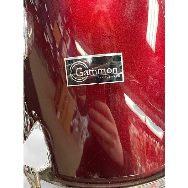 Used Gammon Percussion 4 Piece DRUM KIT Black Drum Kit