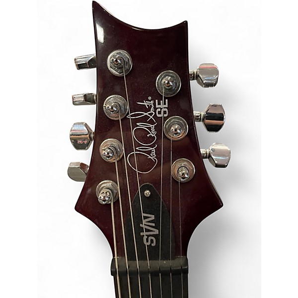 Used PRS SE HOLCOMB SVN Trans Crimson Red Solid Body Electric Guitar