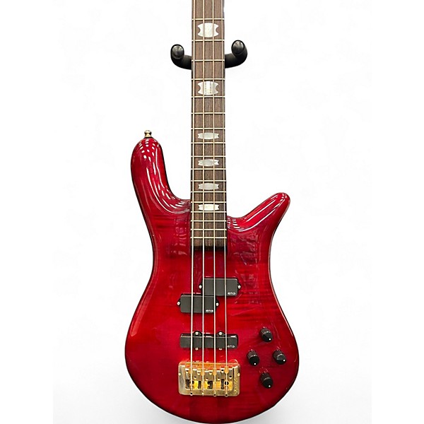 Used Spector Euro 4LX Trans Red Electric Bass Guitar