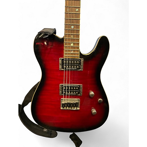 Used Fender CUSTOM TELEECASTER HH BLACK CHERRY BURST Solid Body Electric Guitar