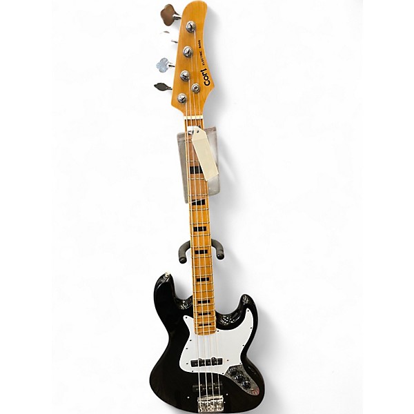 Used Cort Jazz Black and White Electric Bass Guitar