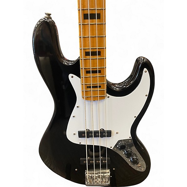 Used Cort Jazz Black and White Electric Bass Guitar