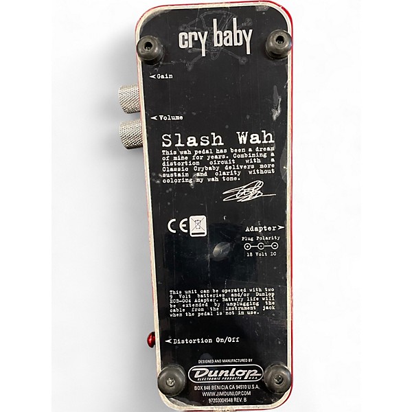 Used Dunlop SW95 Cry Baby Slash Wah Effect Pedal