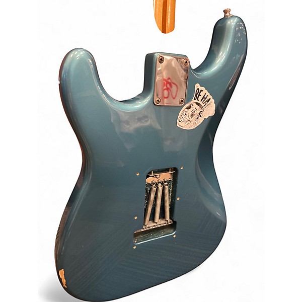 Used Fender STRAT GREEN AND BLUE Solid Body Electric Guitar