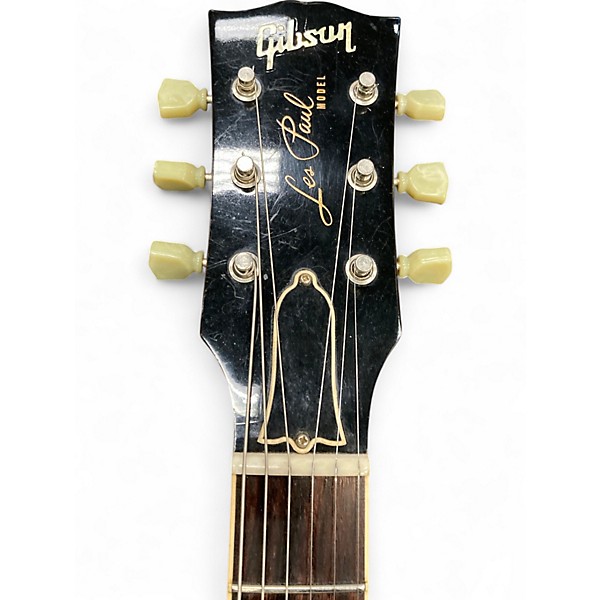 Vintage 2000s Gibson 1958 Reissue Les Paul Flame Top Cherry Sunburst Solid Body Electric Guitar