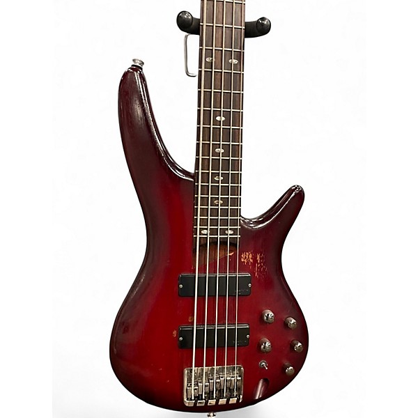 Used Ibanez SR505 5 String RED Electric Bass Guitar