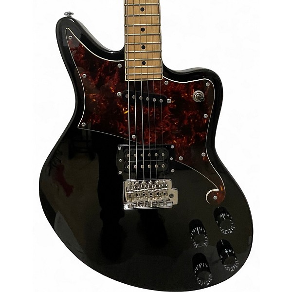 Used D'Angelico Premier Series bedford tremolo Black Solid Body Electric Guitar