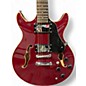Used Silvertone SSLA-30/TR Crimson Red Trans Hollow Body Electric Guitar