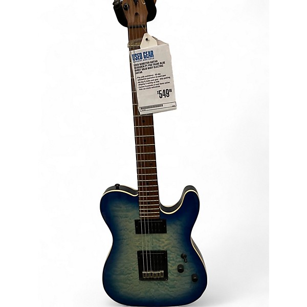Used Schecter Guitar Research PT PRO Trans Blue BURST Solid Body Electric Guitar