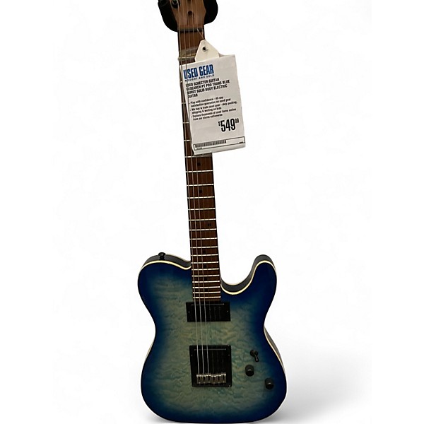Used Schecter Guitar Research PT PRO Trans Blue BURST Solid Body Electric Guitar