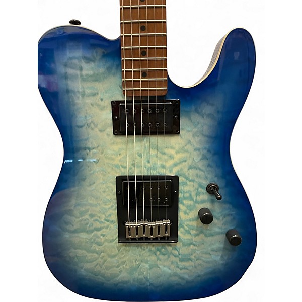 Used Schecter Guitar Research PT PRO Trans Blue BURST Solid Body Electric Guitar