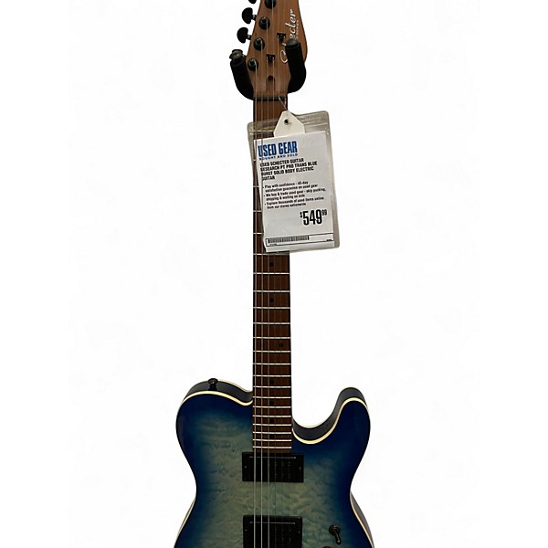 Used Schecter Guitar Research PT PRO Trans Blue BURST Solid Body Electric Guitar