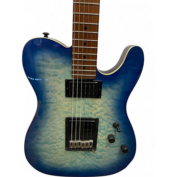 Used Schecter Guitar Research PT PRO Trans Blue BURST Solid Body Electric Guitar