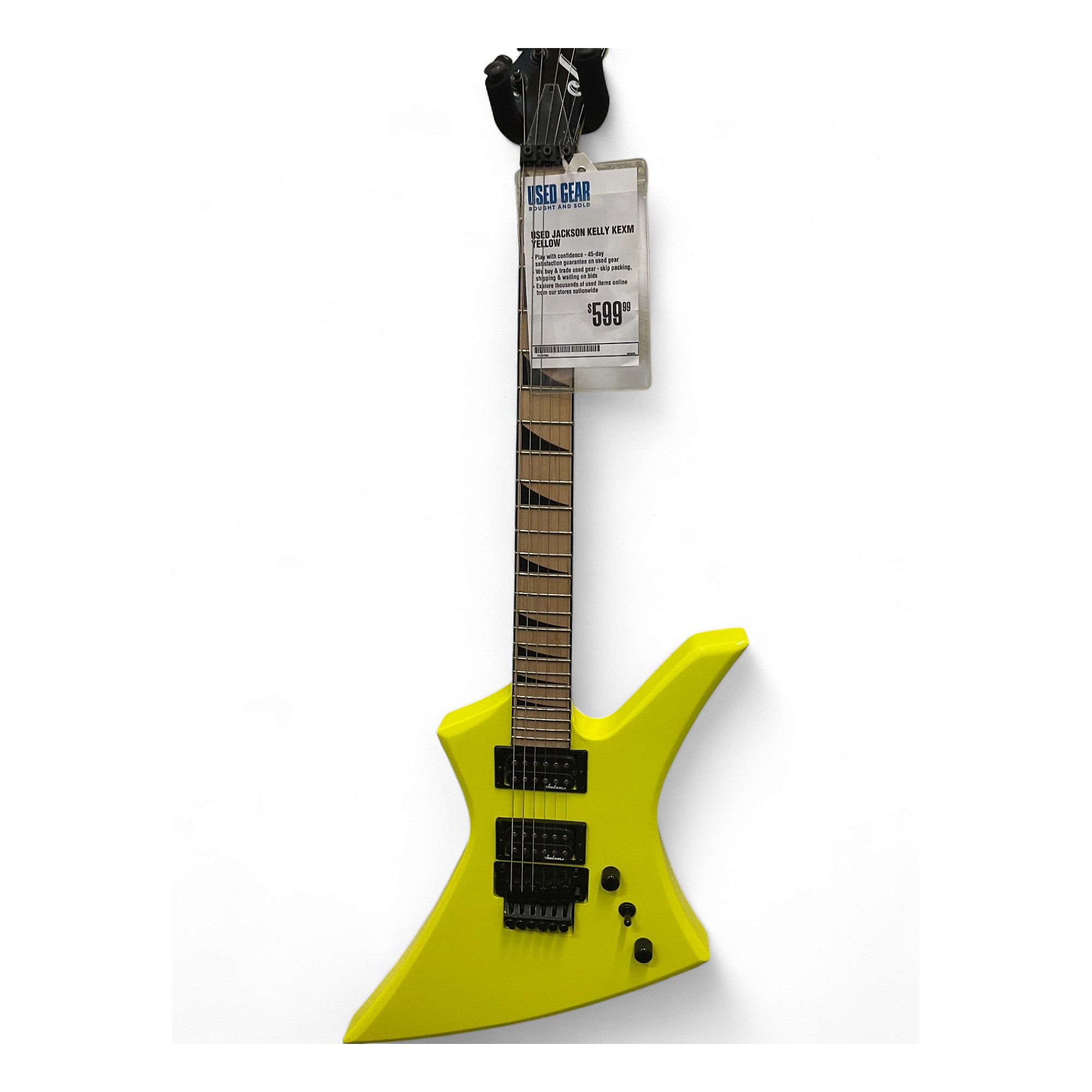 Used Jackson Kelly Kexm yellow Solid Body Electric Guitar