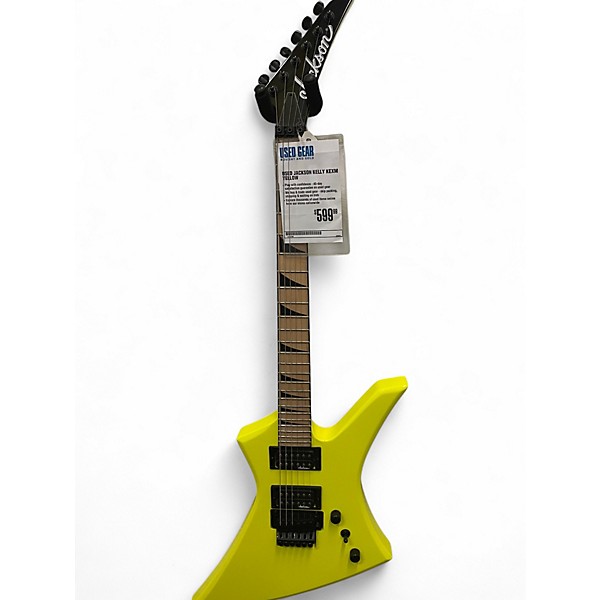 Used Jackson Kelly Kexm yellow Solid Body Electric Guitar