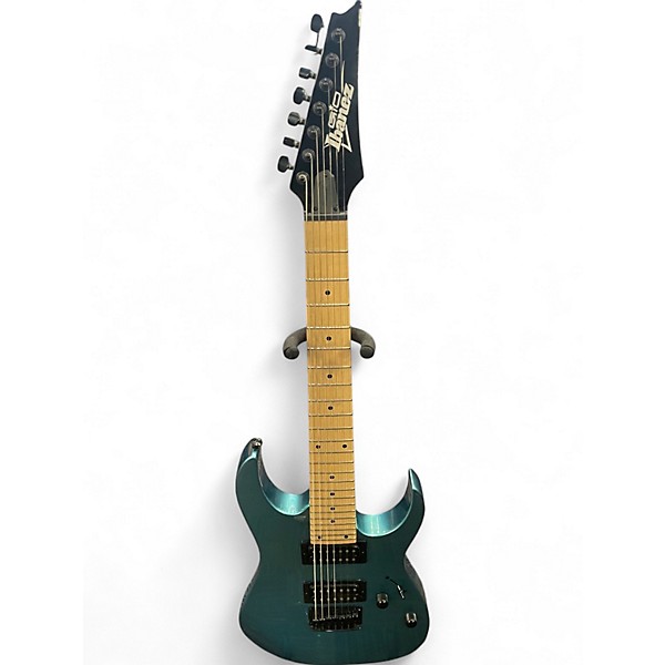 Used Ibanez GRG7221M METALLICA LIGHT BLUE Solid Body Electric Guitar