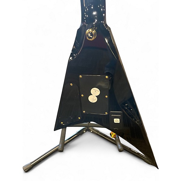 Used Jackson Jackson Pro Series Signature Mark Heylmun Rhoads RR24-7 Black and Gold Solid Body Electric Guitar