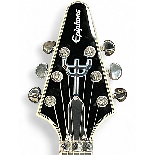 Used Epiphone Richie Faulkner signature flying v Black Solid Body Electric Guitar
