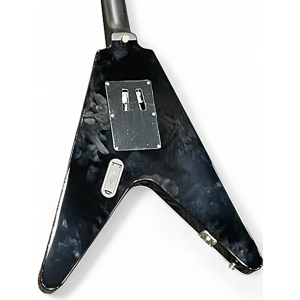 Used Epiphone Richie Faulkner signature flying v Black Solid Body Electric Guitar
