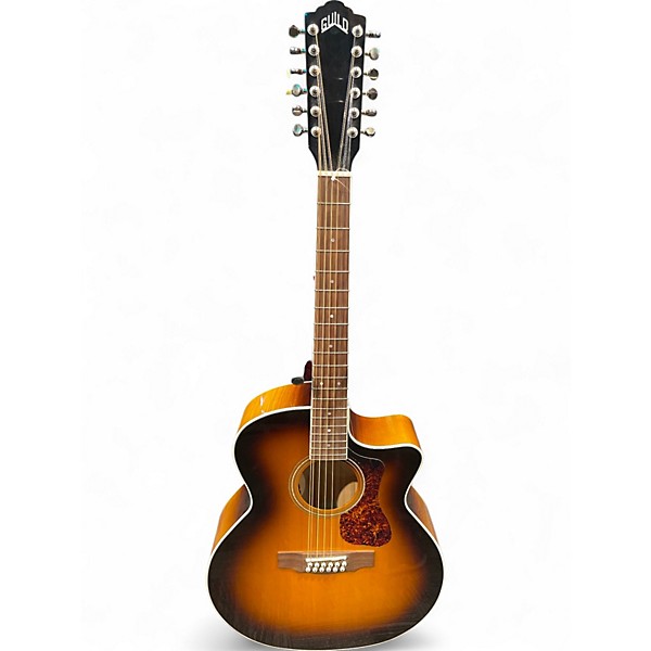 Used Guild F2512 CE DELUXE 2 Color Sunburst 12 String Acoustic Electric Guitar