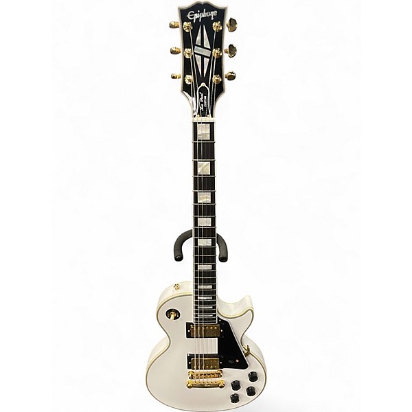Used 2024 Epiphone INSPIRED BY GIBSON LES PAUL CUSTOM Alpine White Solid Body Electric Guitar