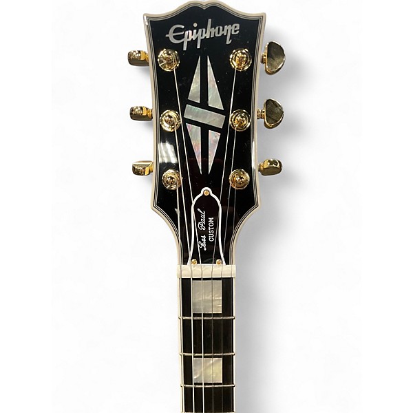Used 2024 Epiphone INSPIRED BY GIBSON LES PAUL CUSTOM Alpine White Solid Body Electric Guitar