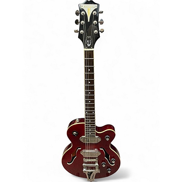 Used Epiphone Wildkat with Bigsby Wine Red Hollow Body Electric Guitar