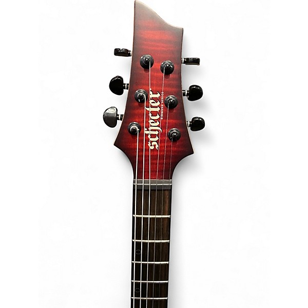 Used Schecter Guitar Research SUNSET EXTREME RED BURST Solid Body Electric Guitar